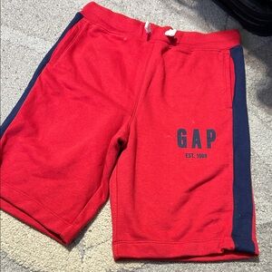 GAP Athletic Shorts in Red with Navy Accents